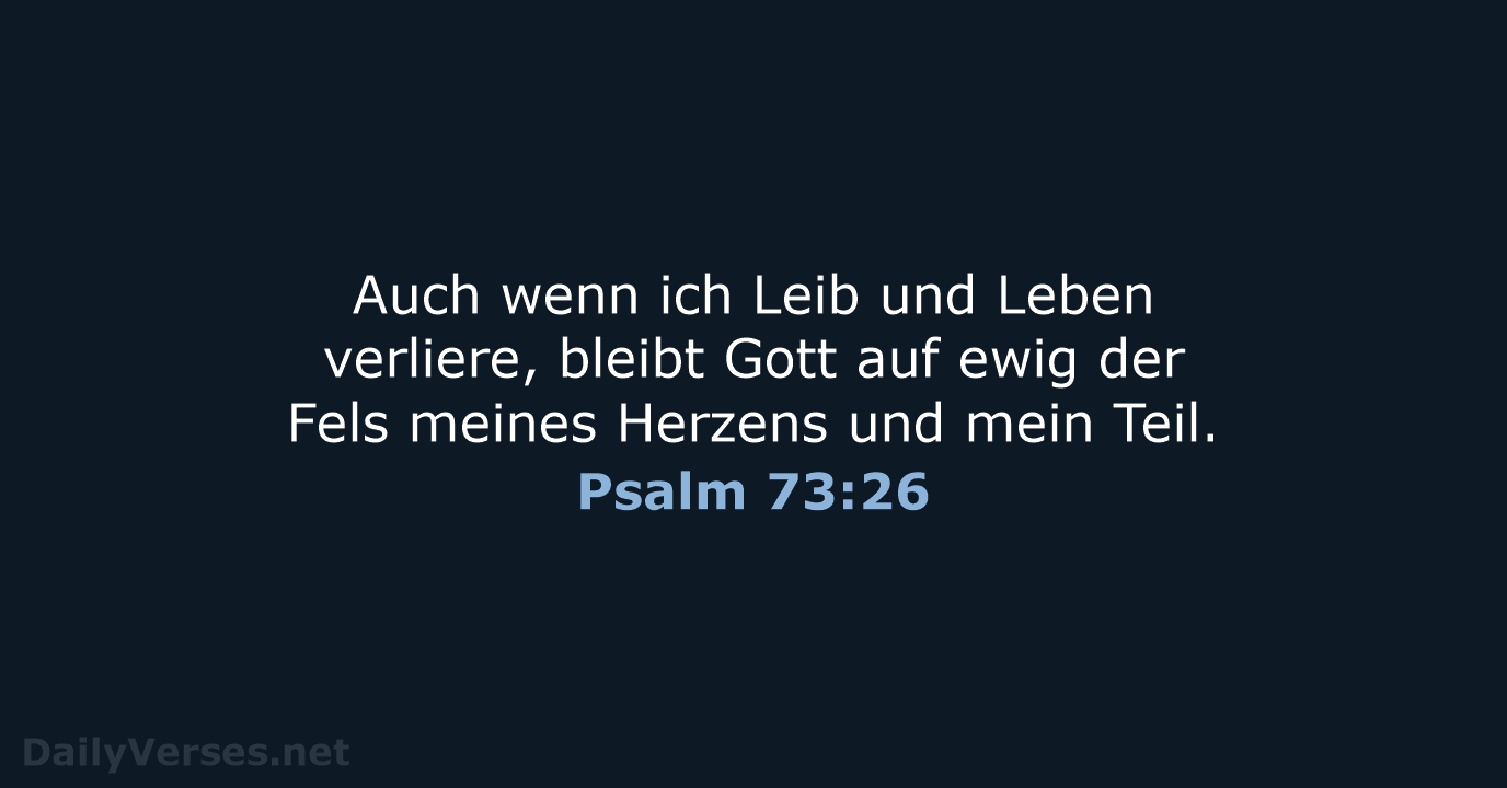 Psalm 73:26 - NeÜ