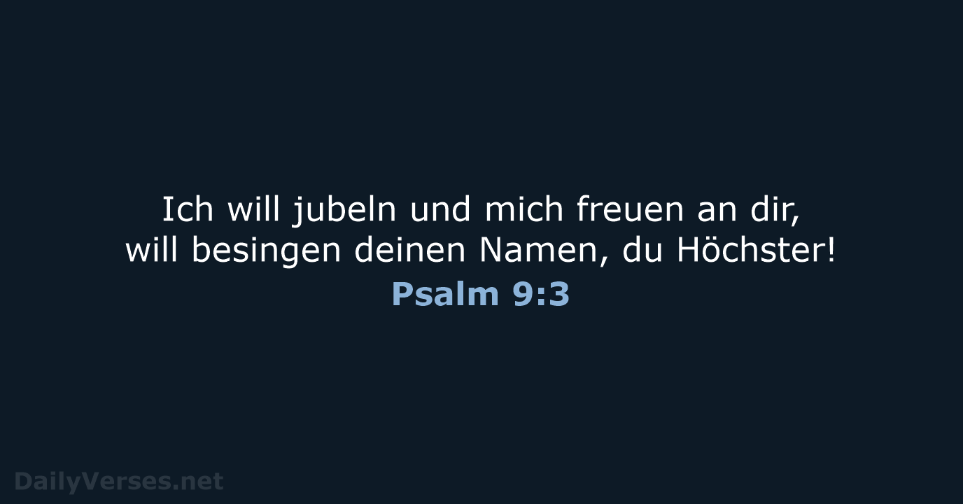 Psalm 9:3 - NeÜ