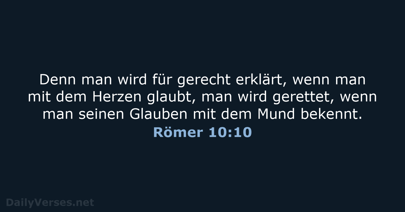 Römer 10:10 - NeÜ