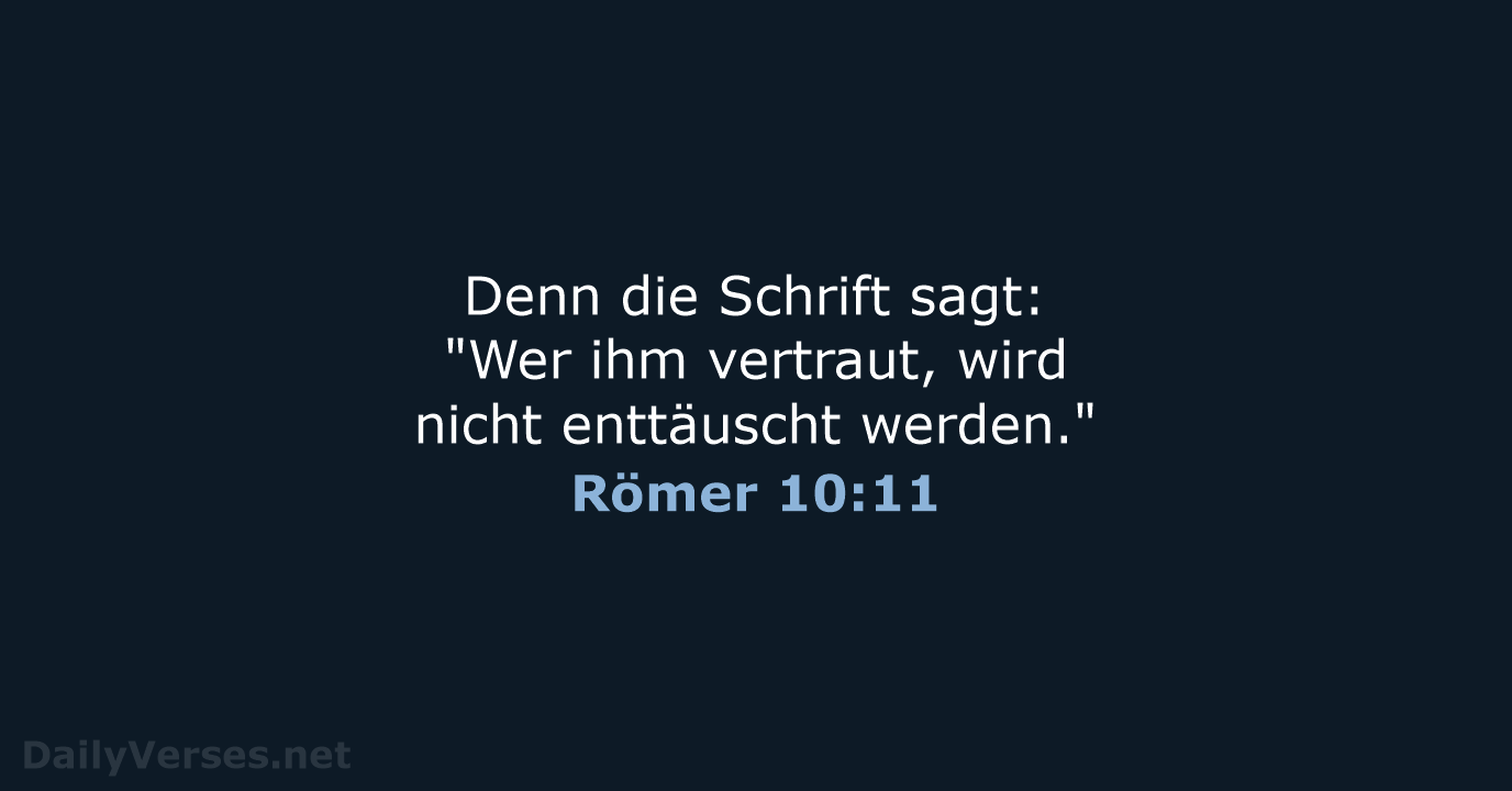 Römer 10:11 - NeÜ
