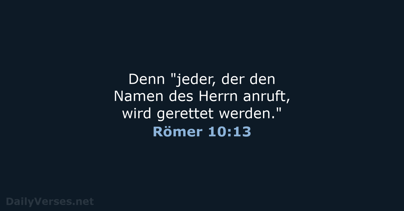 Römer 10:13 - NeÜ