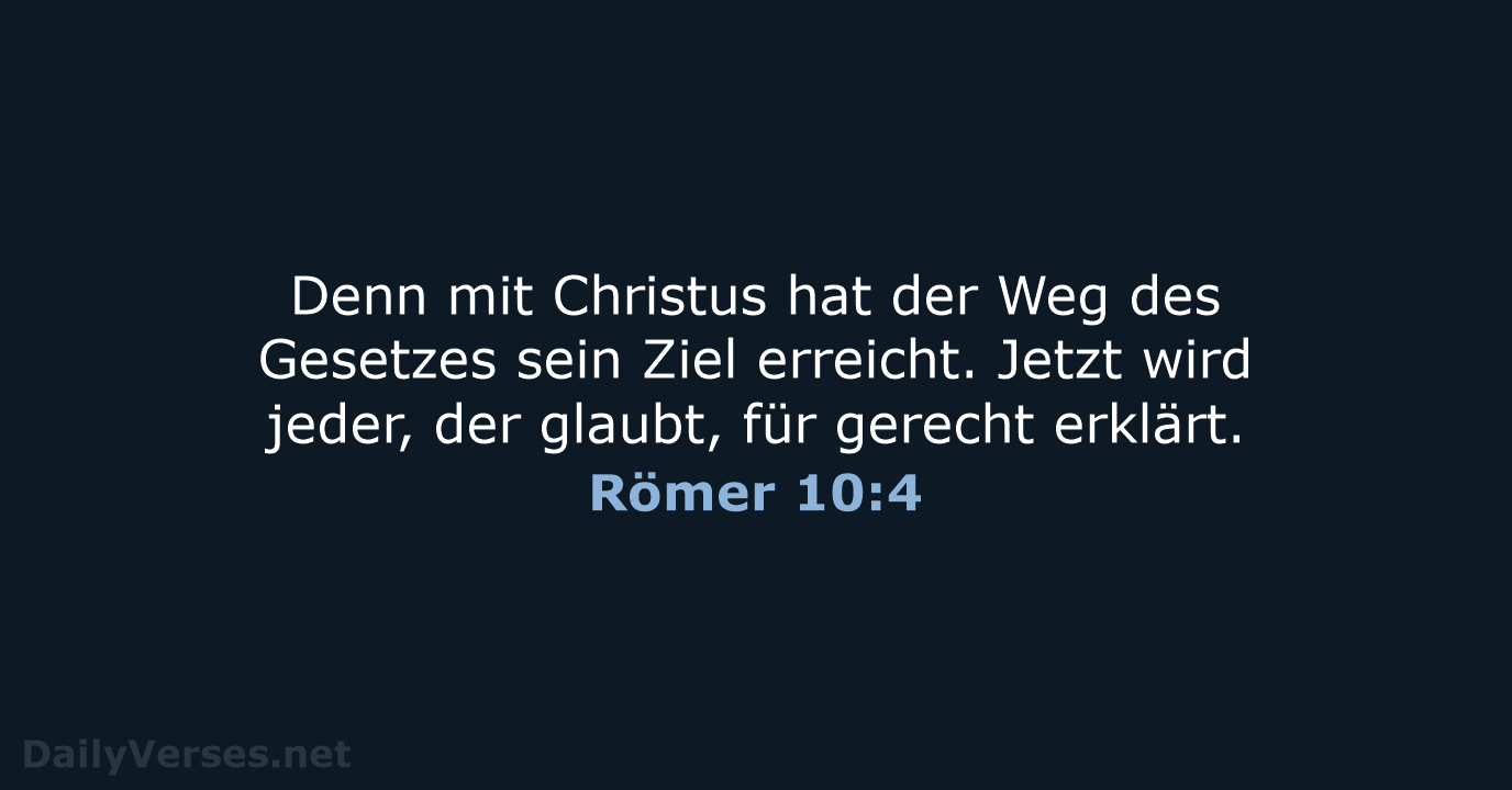 Römer 10:4 - NeÜ