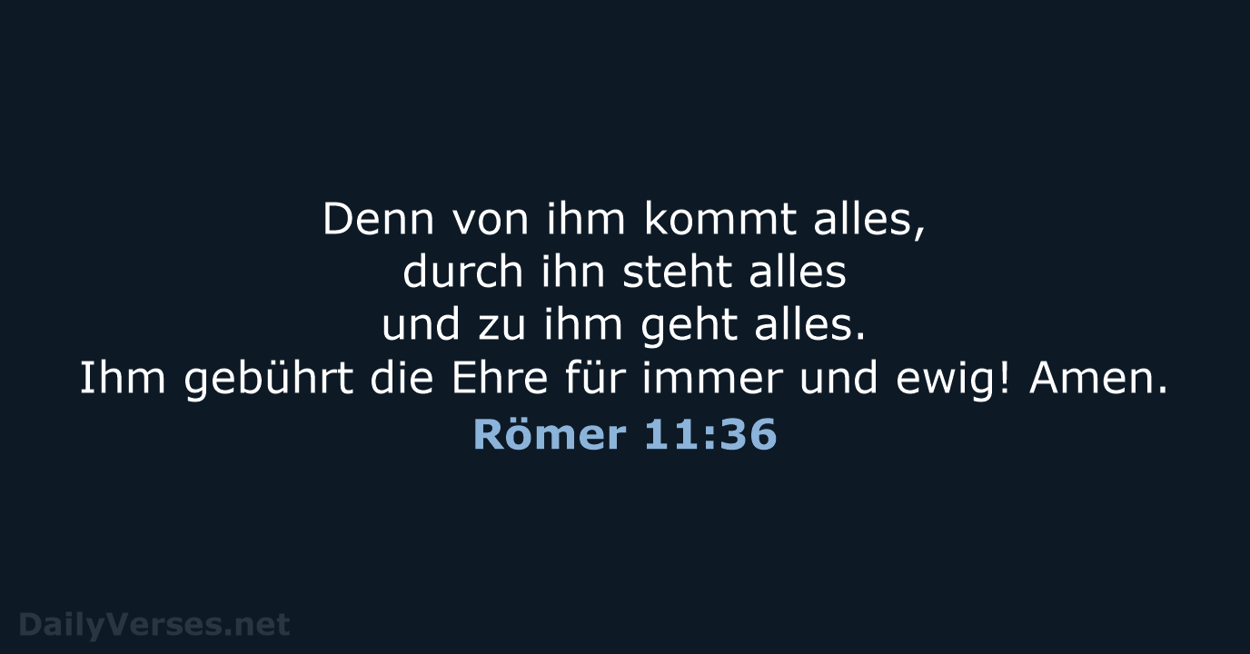 Römer 11:36 - NeÜ