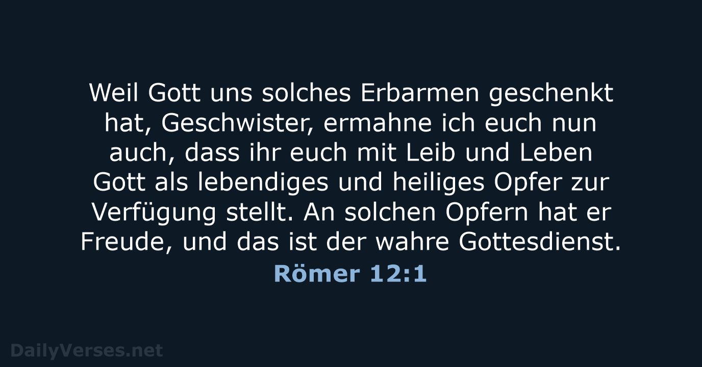 Römer 12:1 - NeÜ