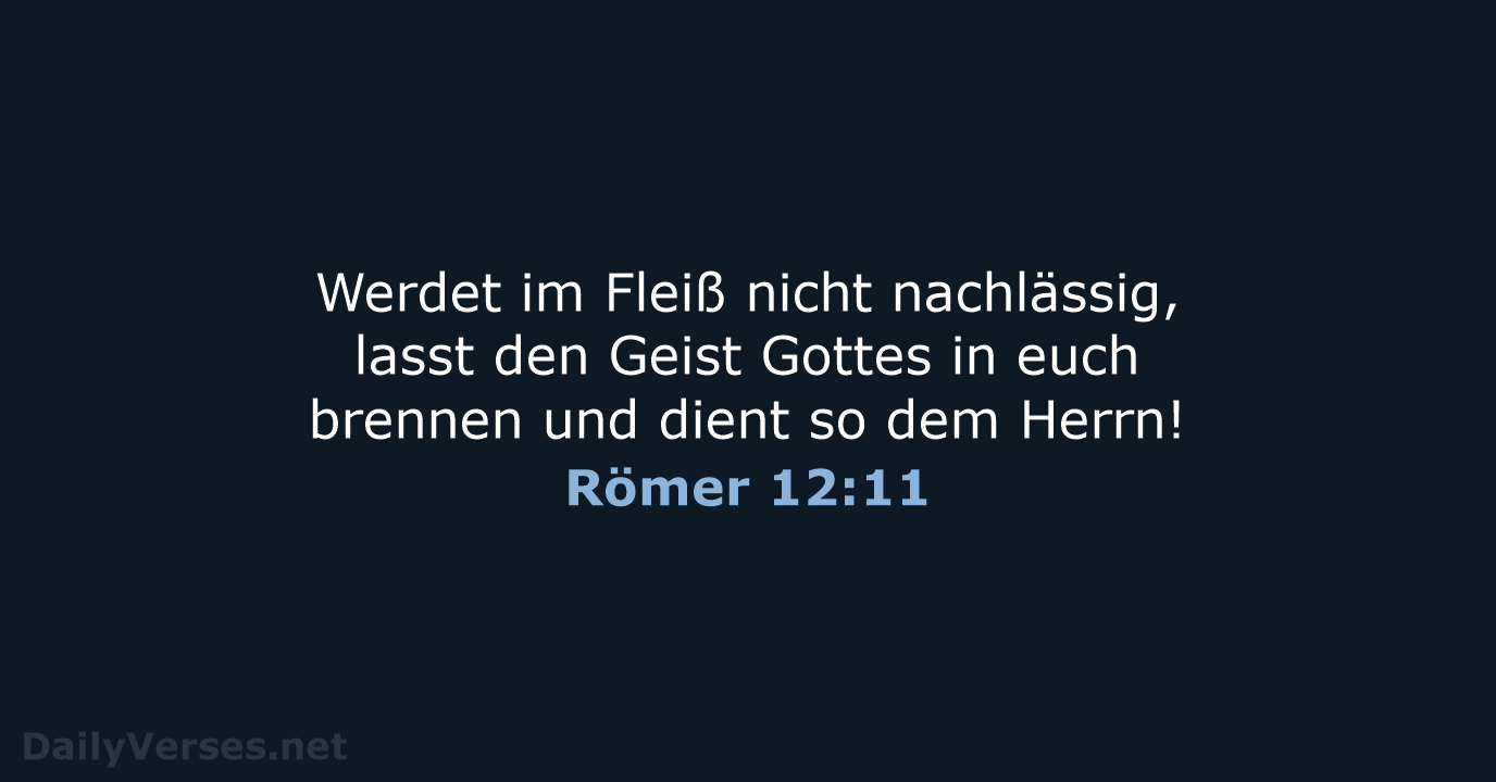 Römer 12:11 - NeÜ