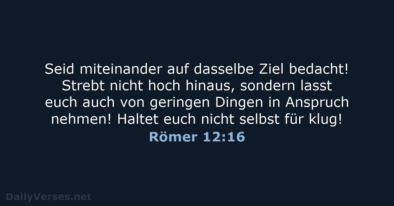 Römer 12:16 - NeÜ