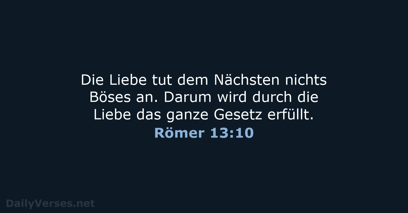 Römer 13:10 - NeÜ