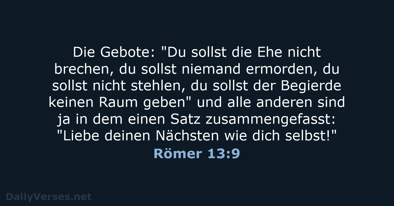 Römer 13:9 - NeÜ