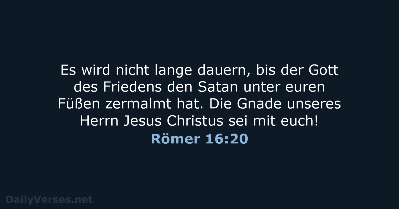 Römer 16:20 - NeÜ