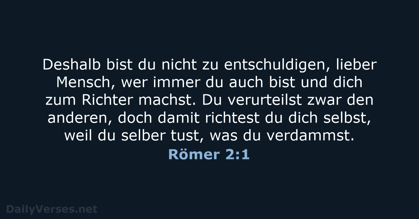 Römer 2:1 - NeÜ