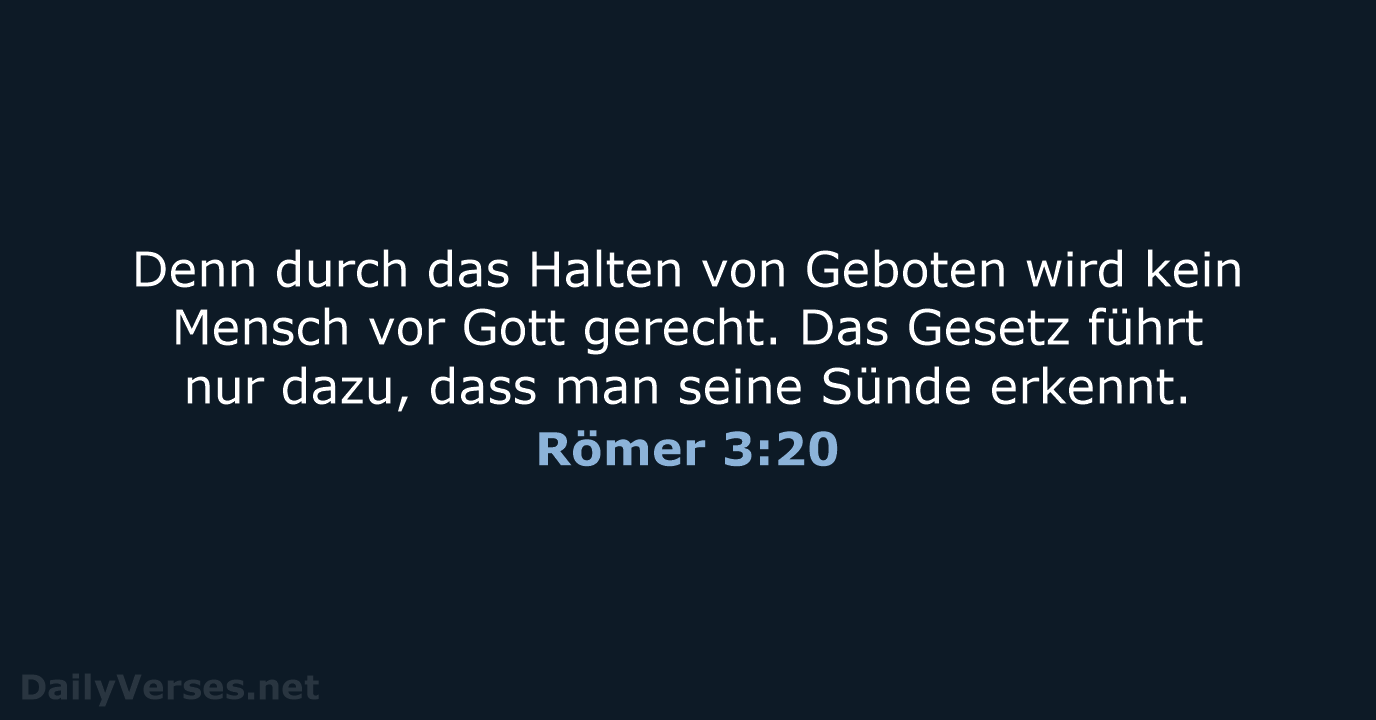 Römer 3:20 - NeÜ