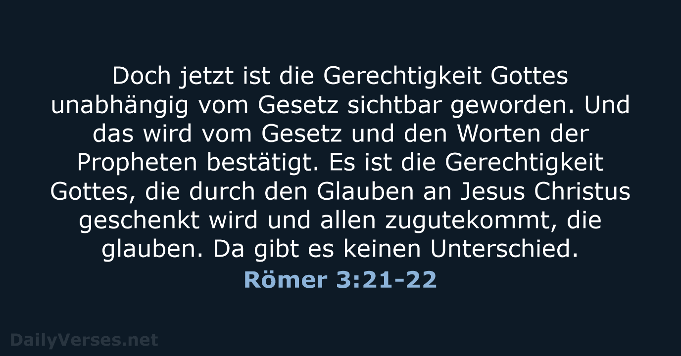 Römer 3:21-22 - NeÜ