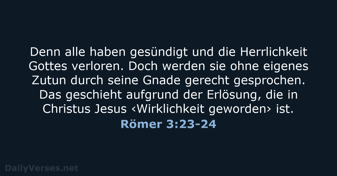 Römer 3:23-24 - NeÜ