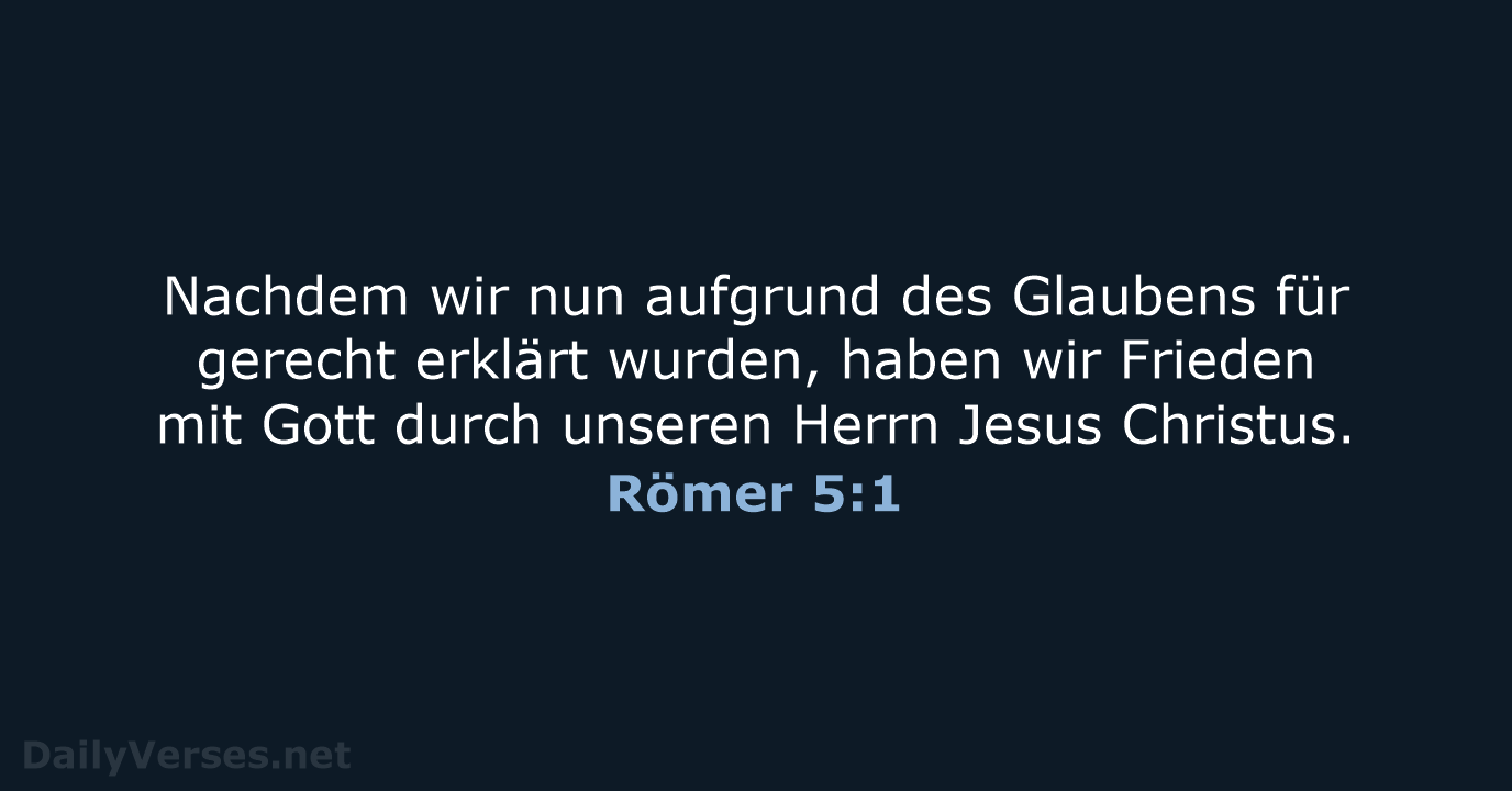 Römer 5:1 - NeÜ