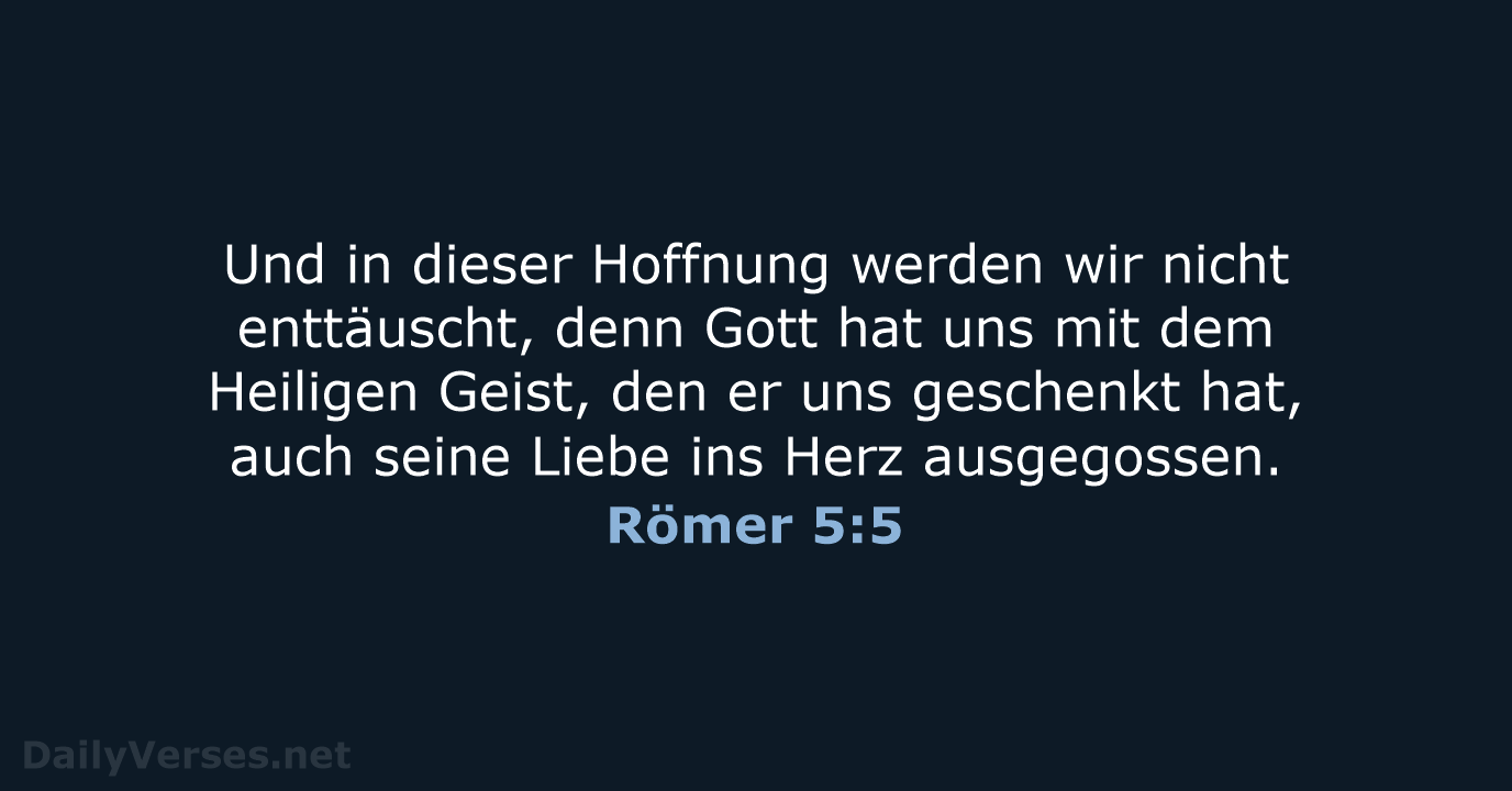 Römer 5:5 - NeÜ