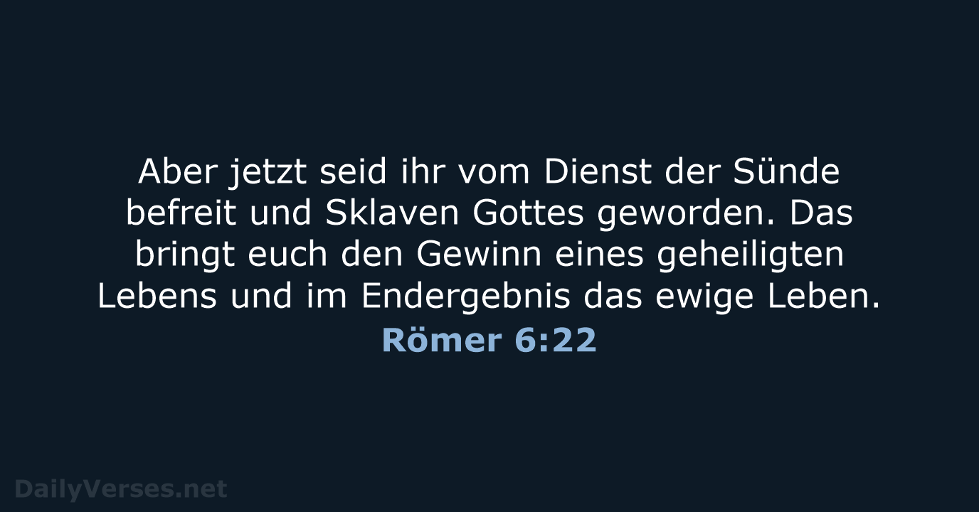 Römer 6:22 - NeÜ