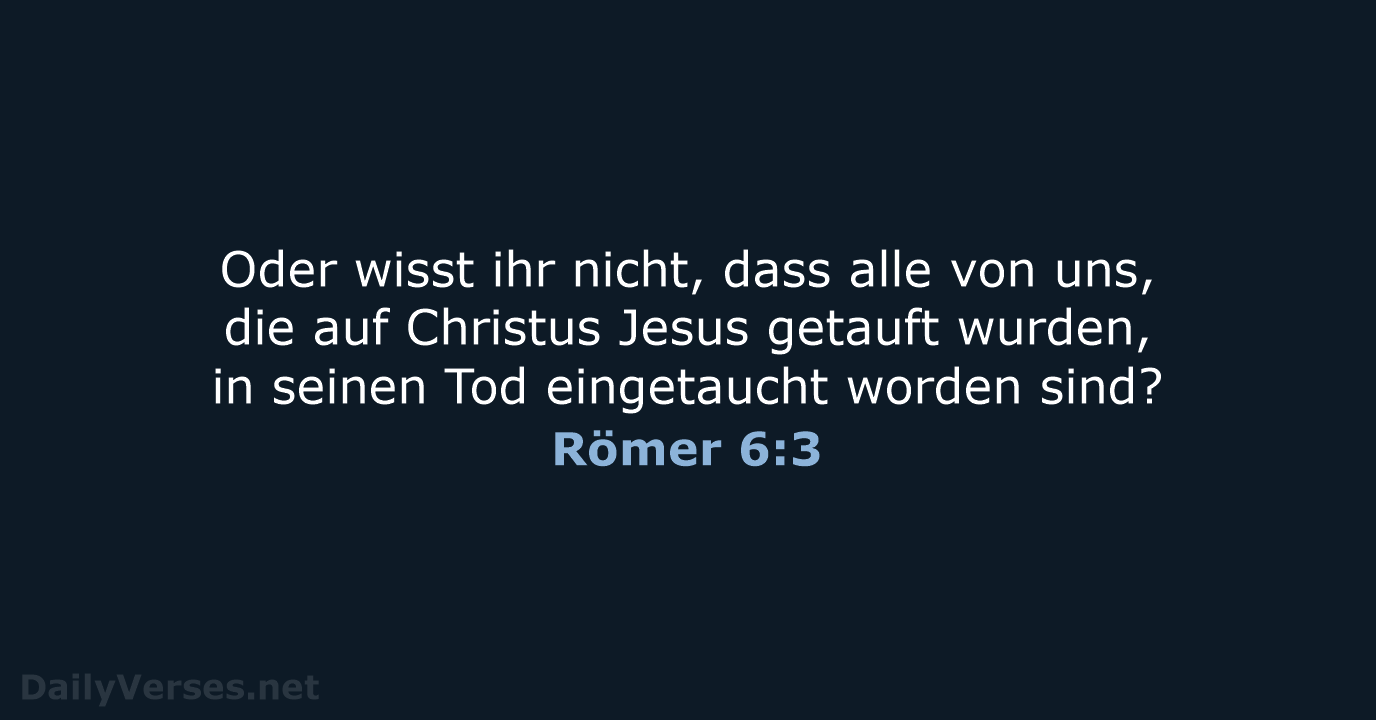 Römer 6:3 - NeÜ