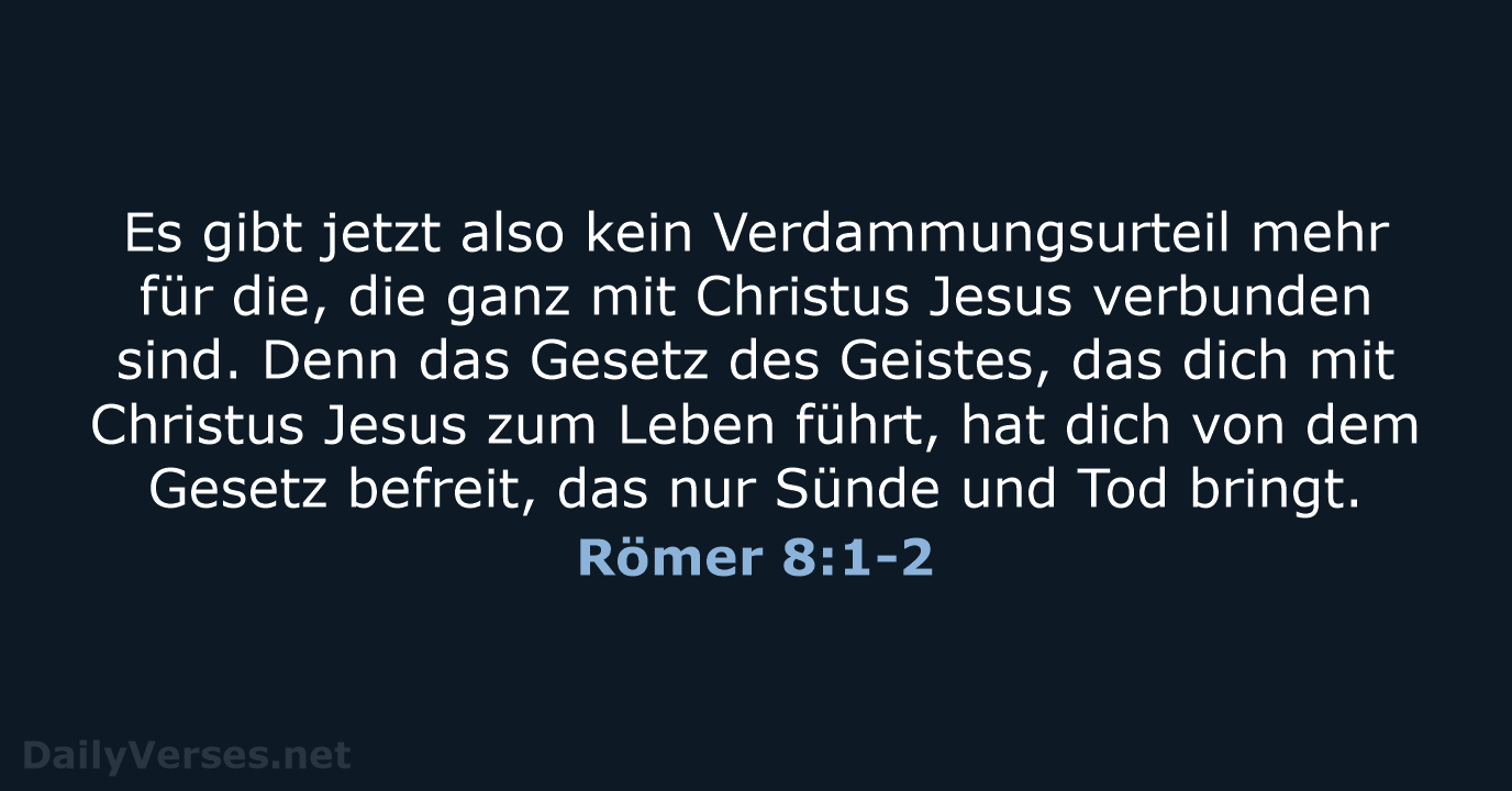 Römer 8:1-2 - NeÜ