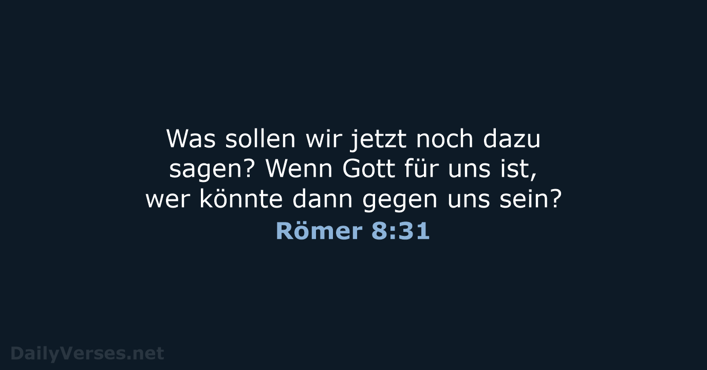 Römer 8:31 - NeÜ