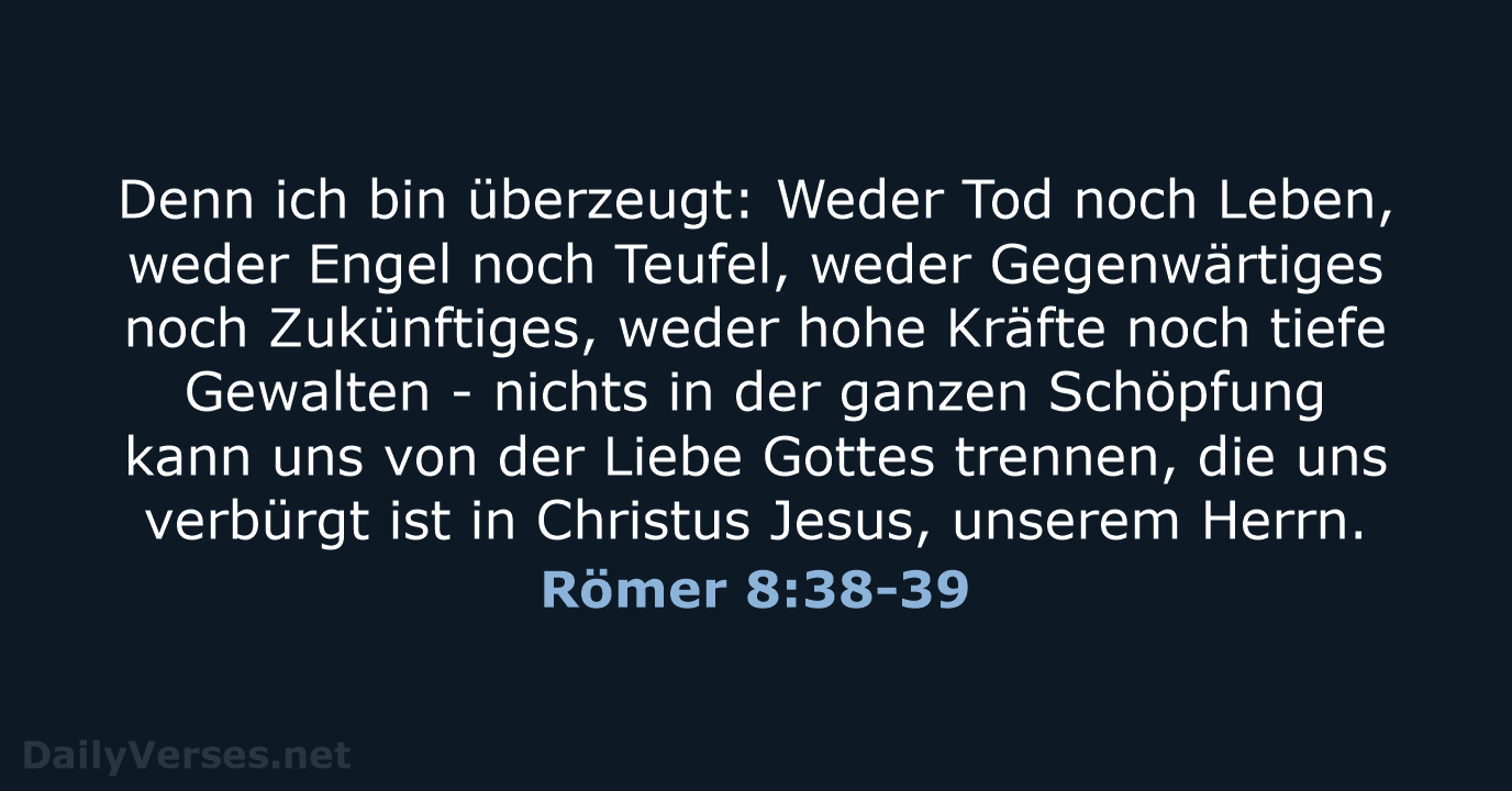 Römer 8:38-39 - NeÜ