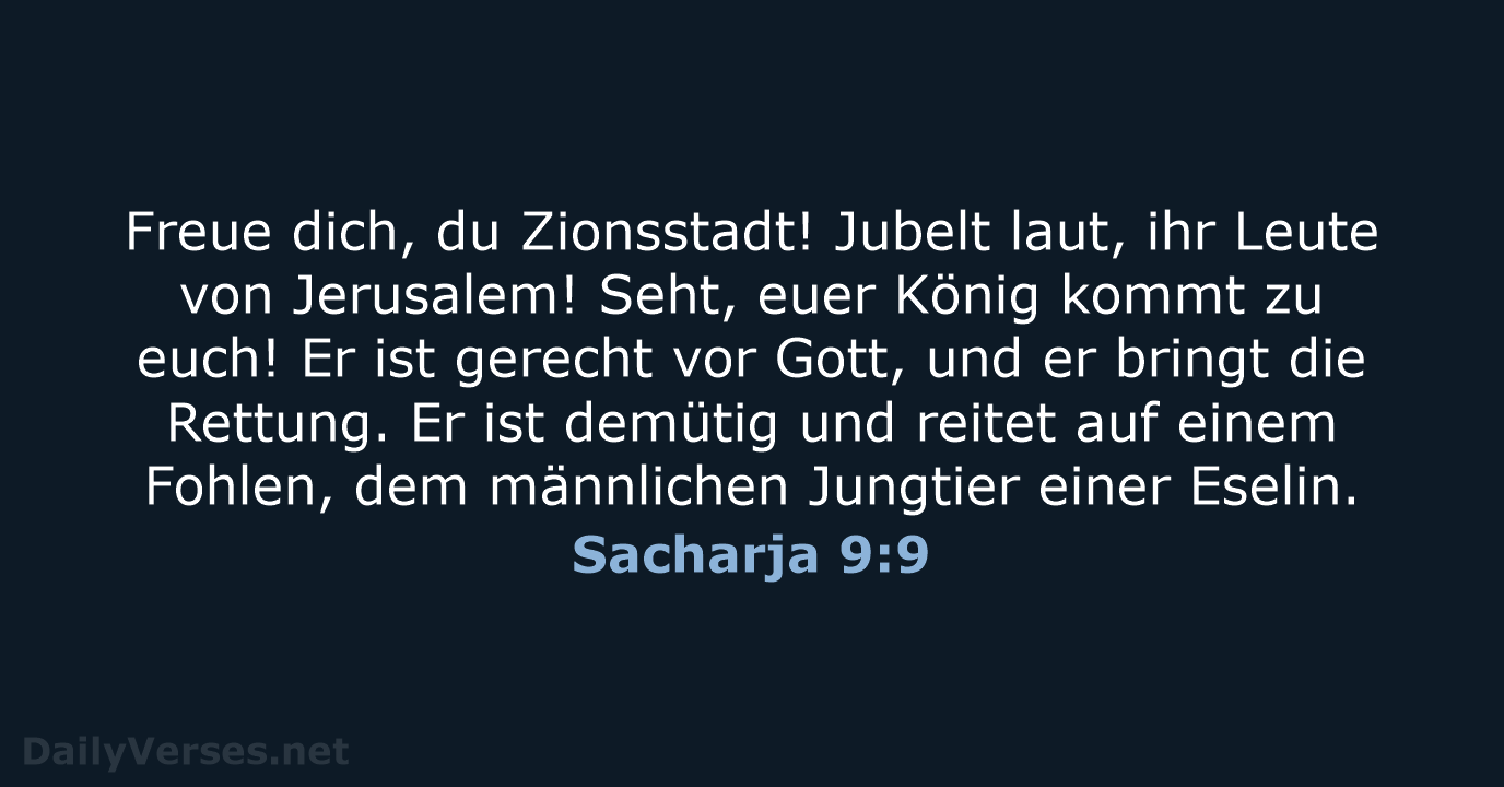 Sacharja 9:9 - NeÜ