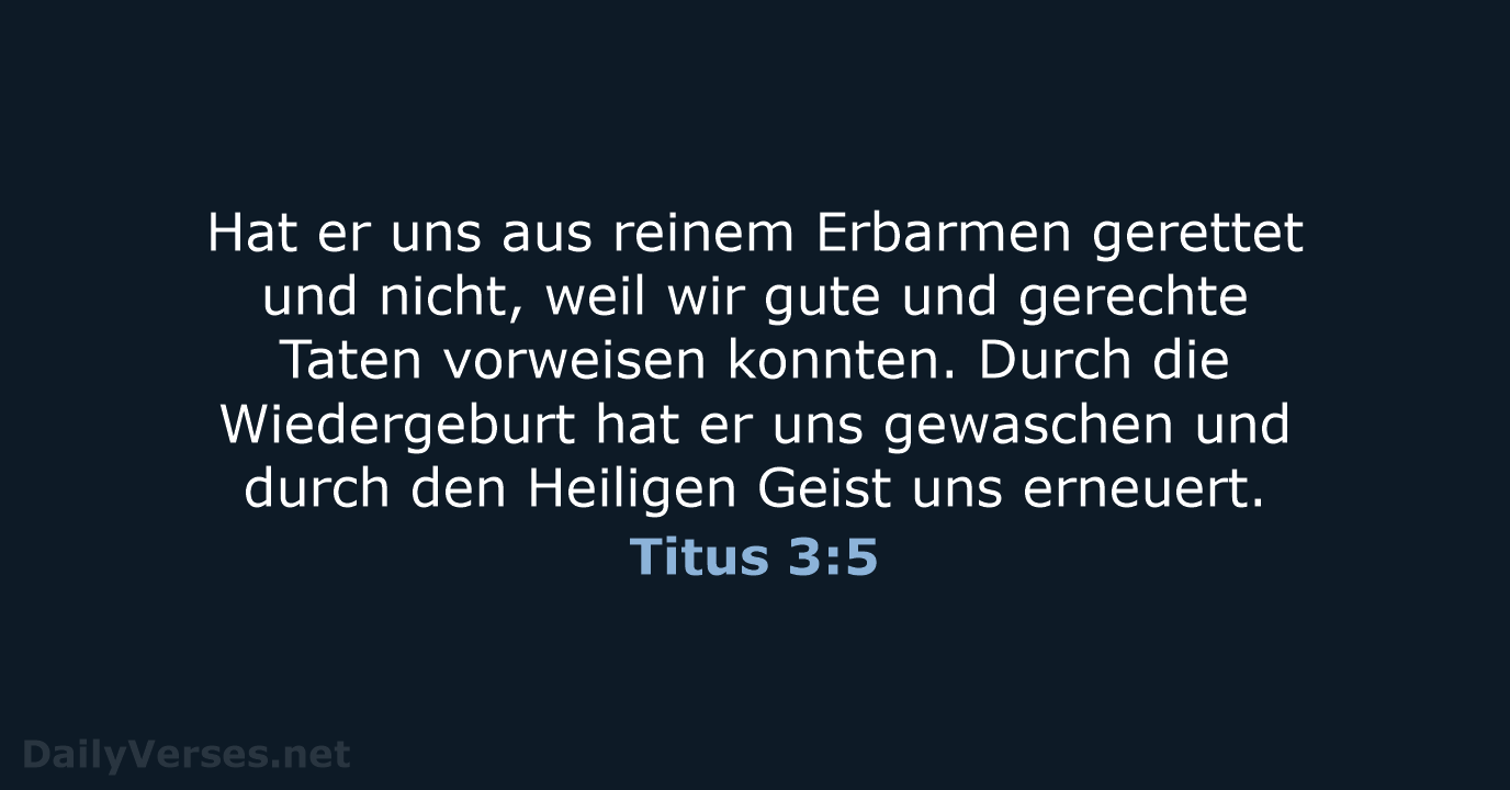 Titus 3:5 - NeÜ