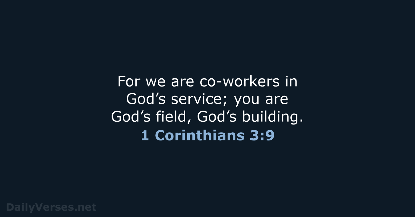 1 Corinthians 3:9 - NIV