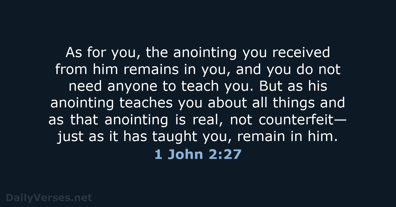 1 John 2:27 - NIV