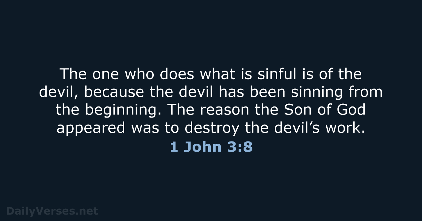 1 John 3:8 - NIV