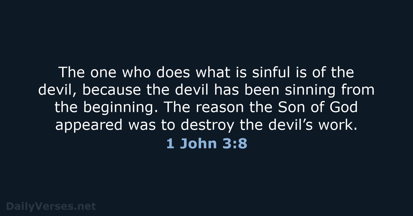 1 John 3 8 Bible Verse DailyVerses