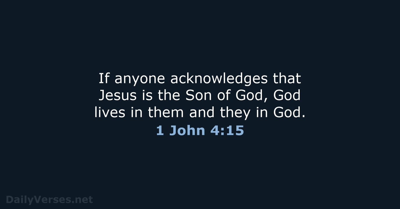 1 John 4:15 - NIV
