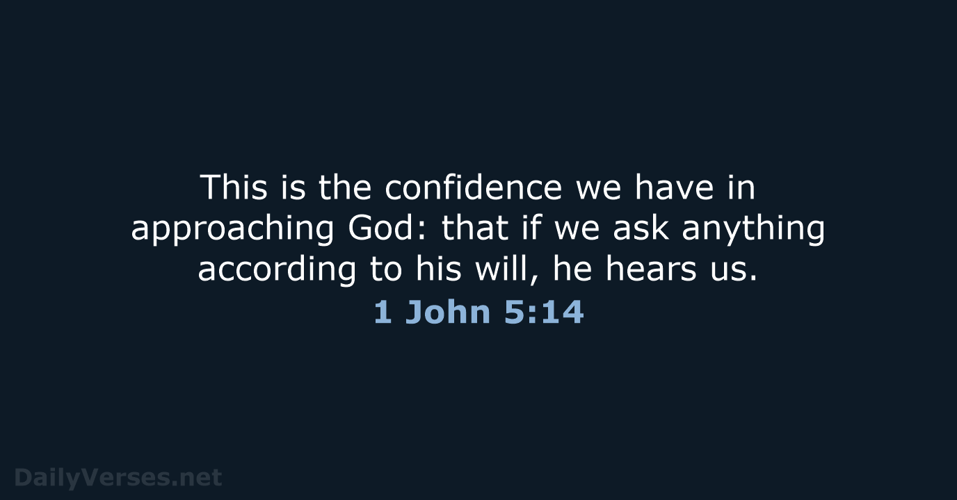 1 John 5:14 - NIV