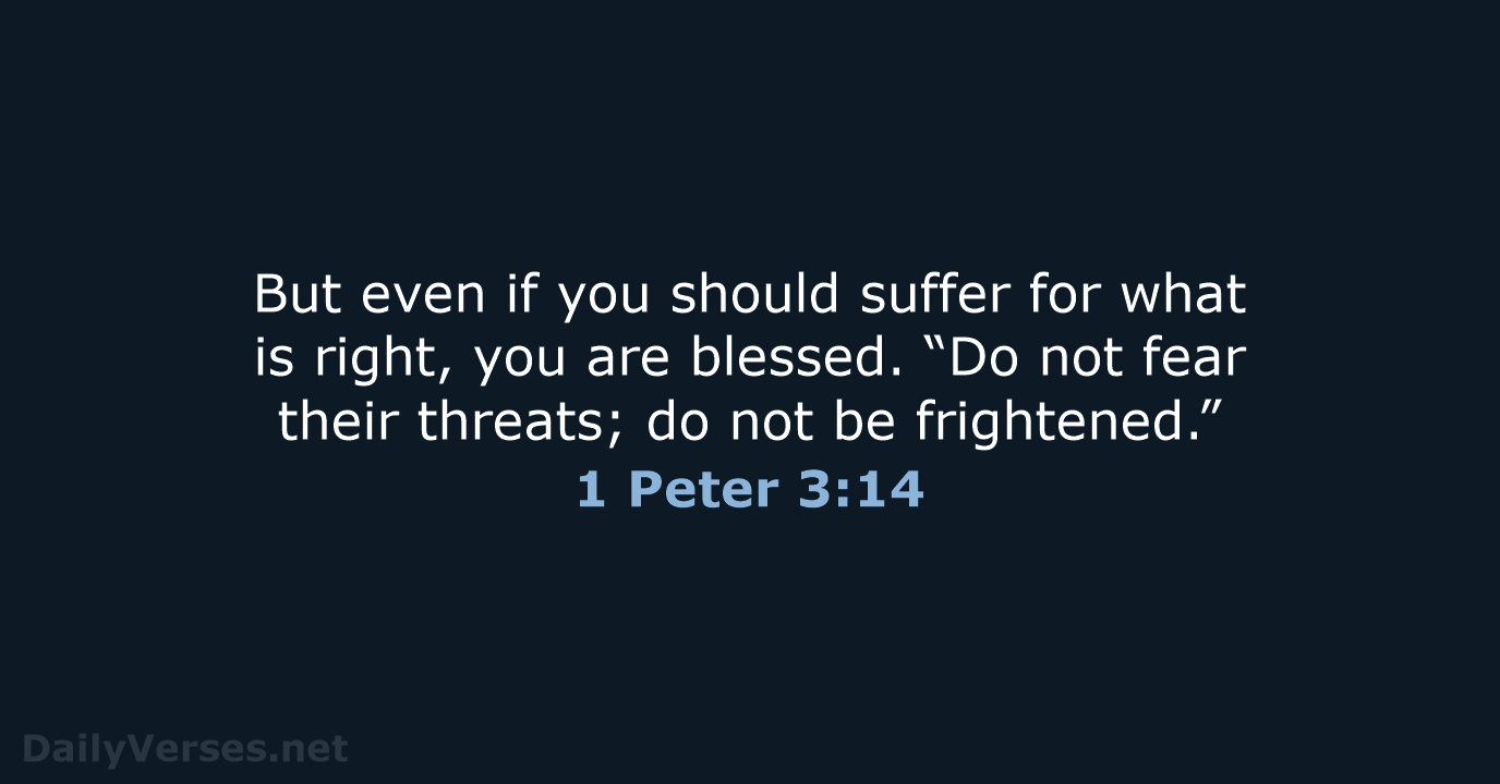 1 Peter 3:14 - NIV