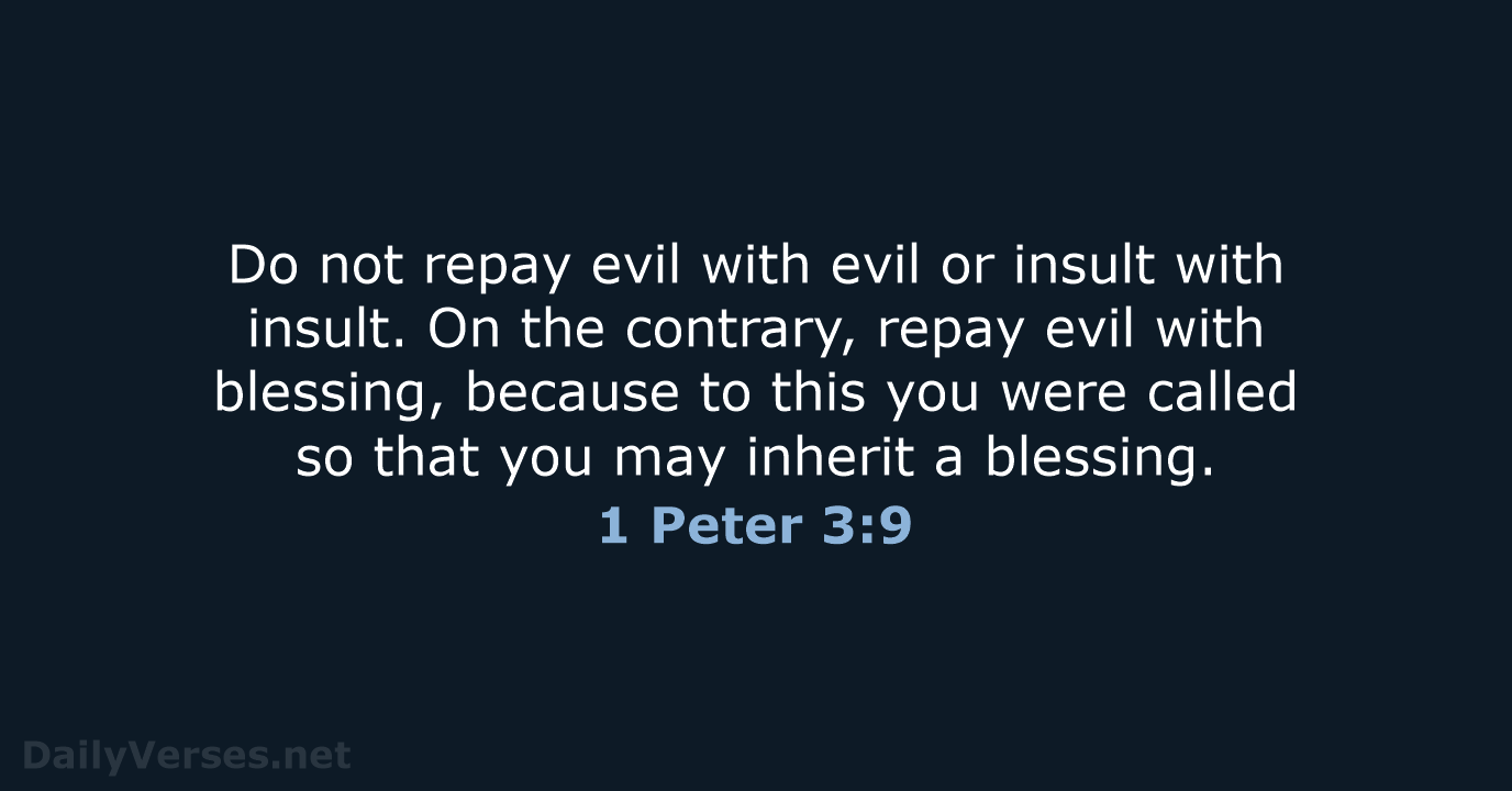 1 Peter 3:9 - NIV