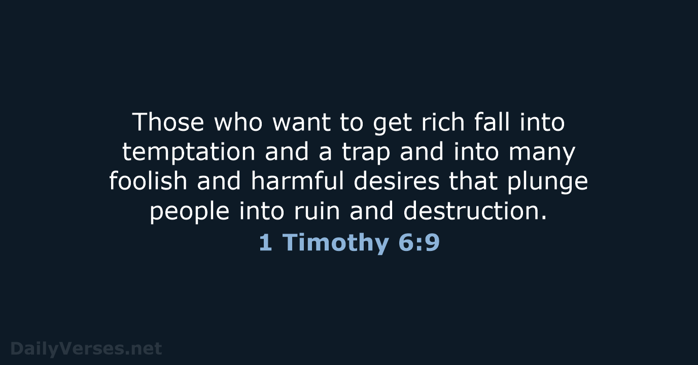 1 Timothy 6:9 - NIV