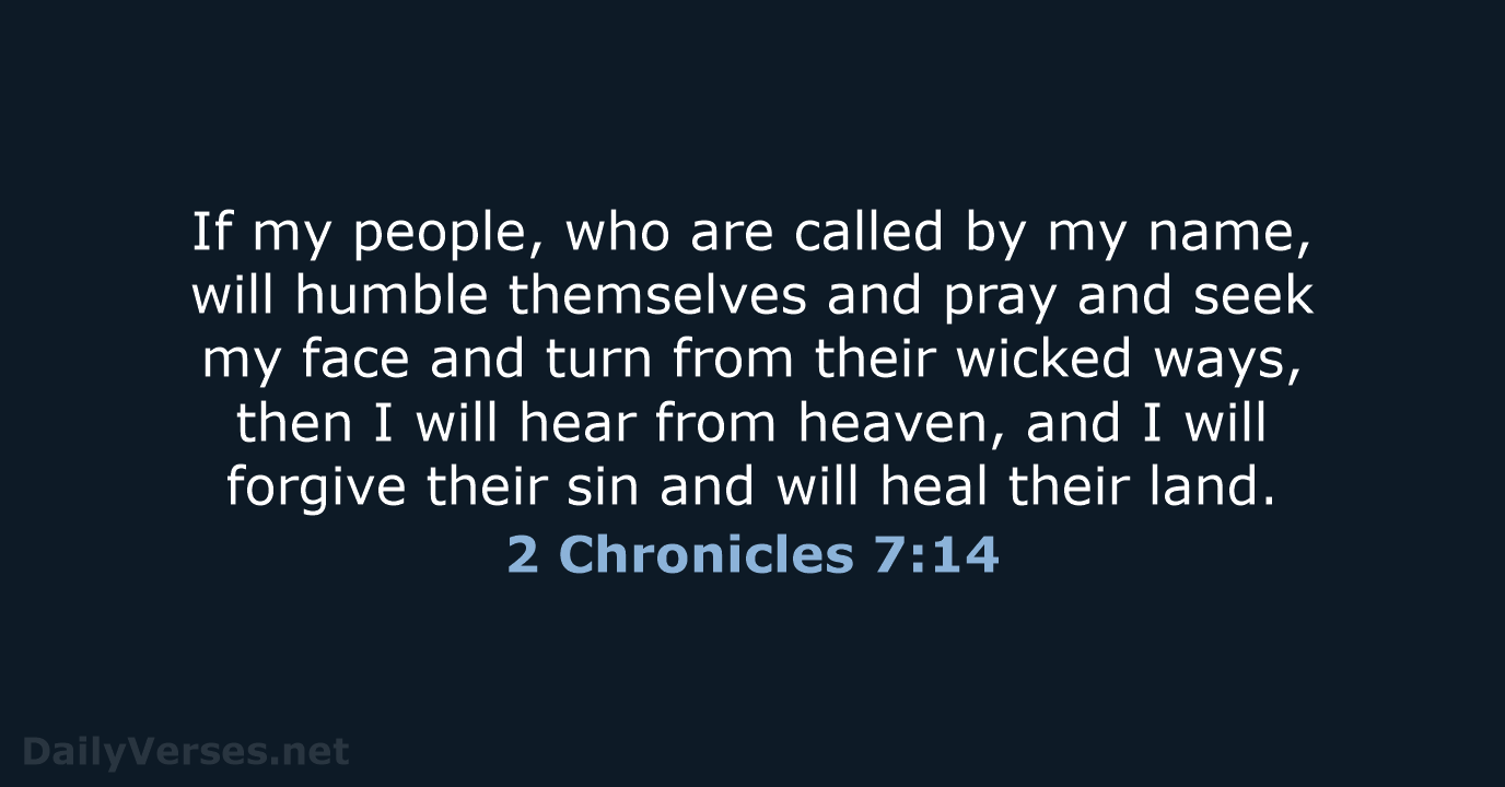 2 Chronicles 7:14 - NIV