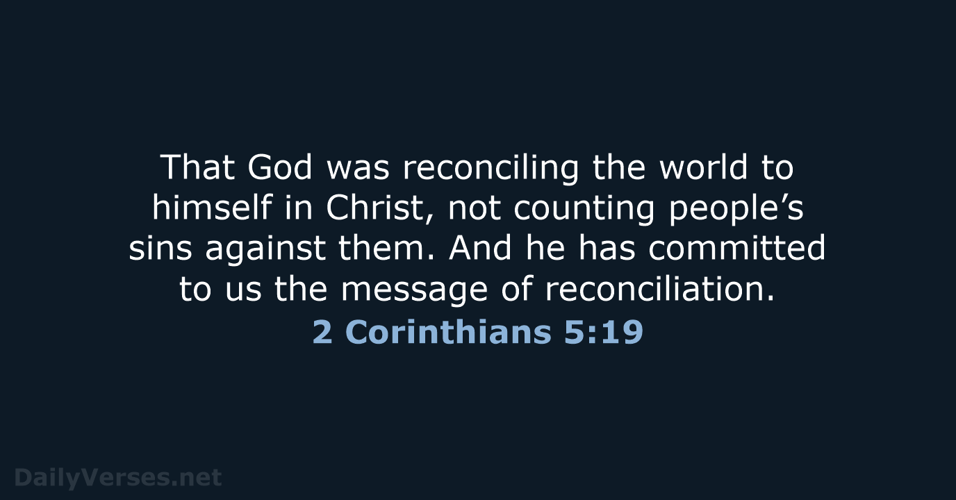 2 Corinthians 5:19 - NIV