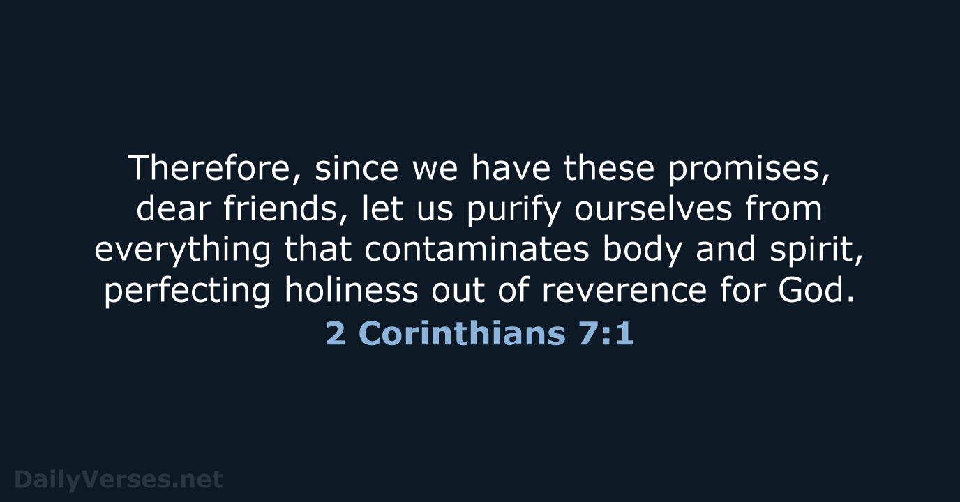 2 Corinthians 7:1 - NIV