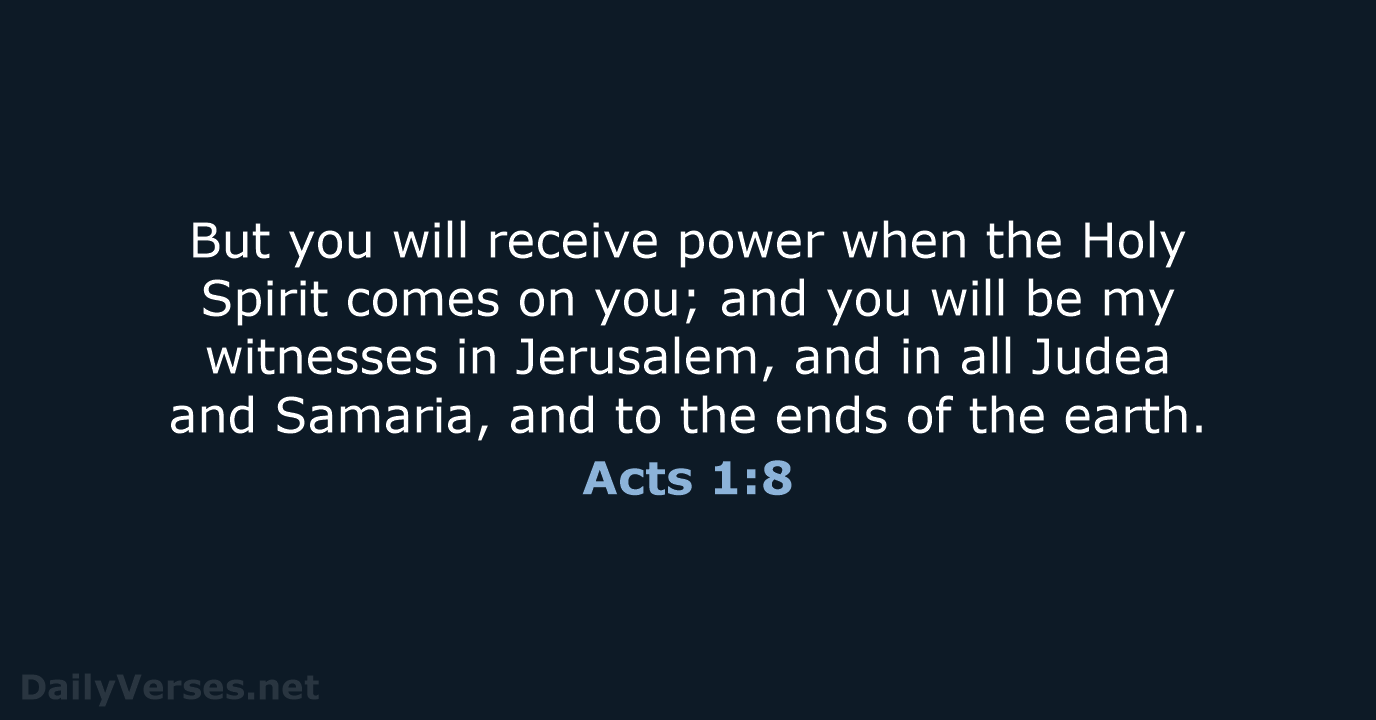 Acts 1:8 - NIV
