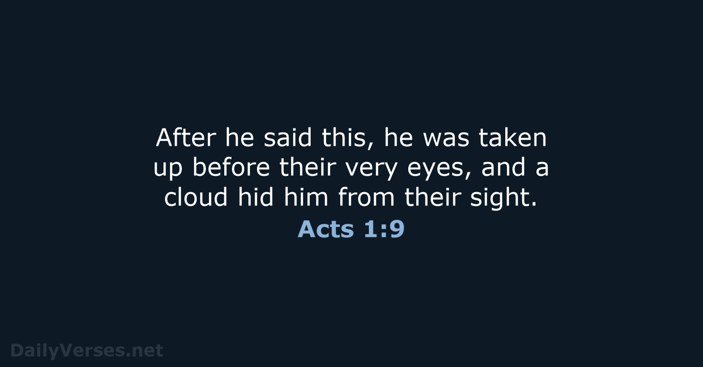Acts 1:9 - NIV