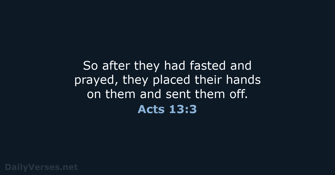 Acts 13:3 - NIV