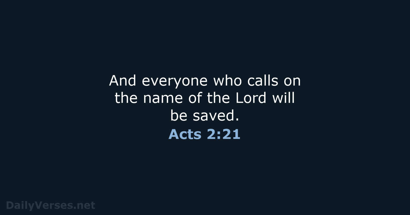 Acts 2:21 - NIV