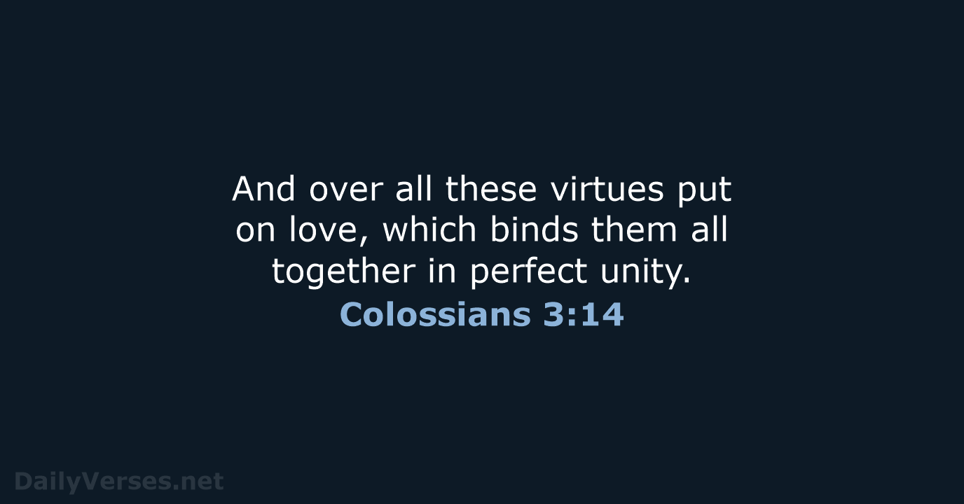 Colossians 3:14 - NIV