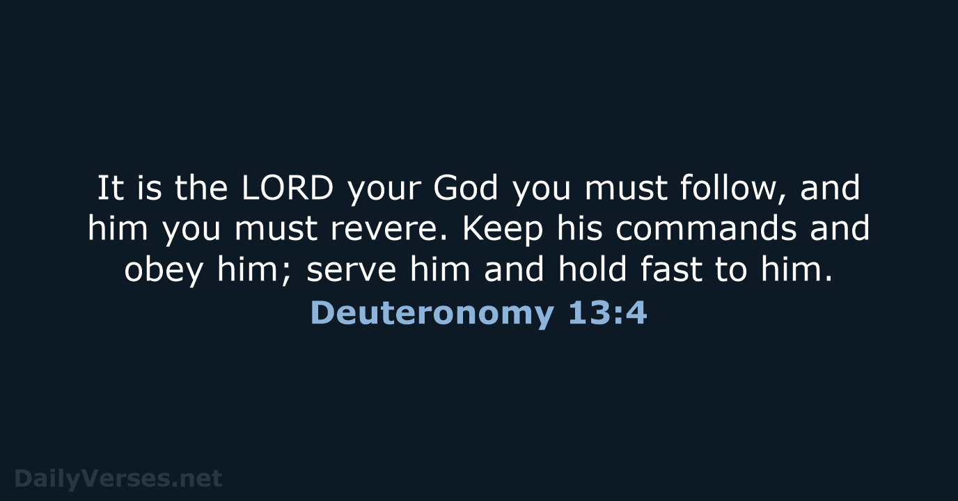 Deuteronomy 13:4 - NIV