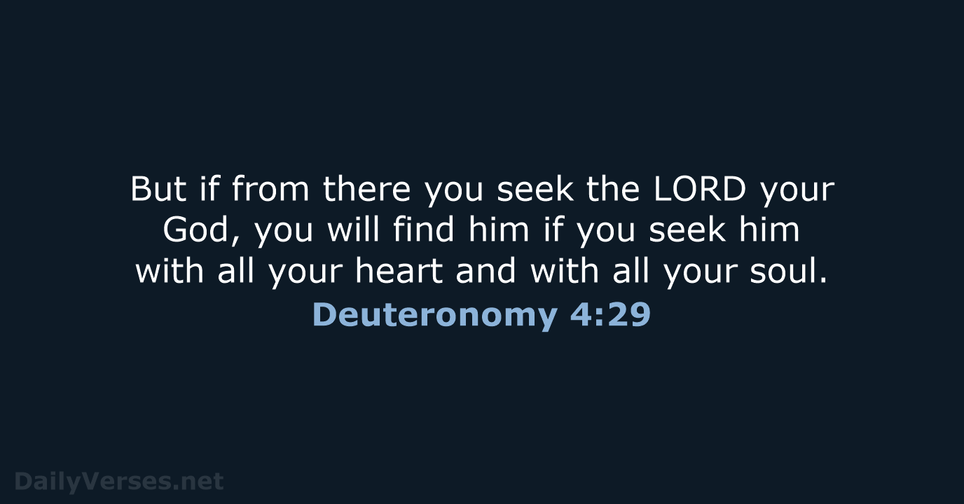 Deuteronomy 4:29 - NIV