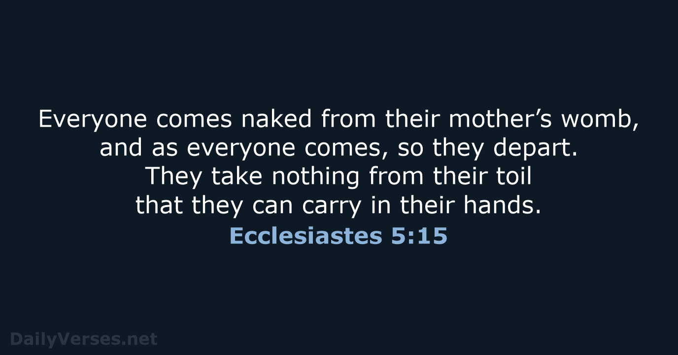 Ecclesiastes 5:15 - NIV
