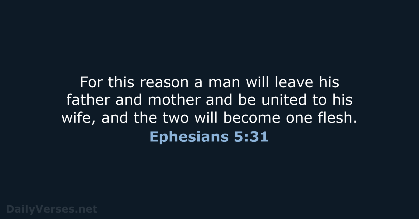 Ephesians 5:31 - NIV