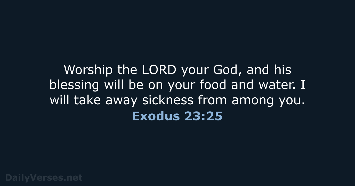 Exodus 23:25 - NIV