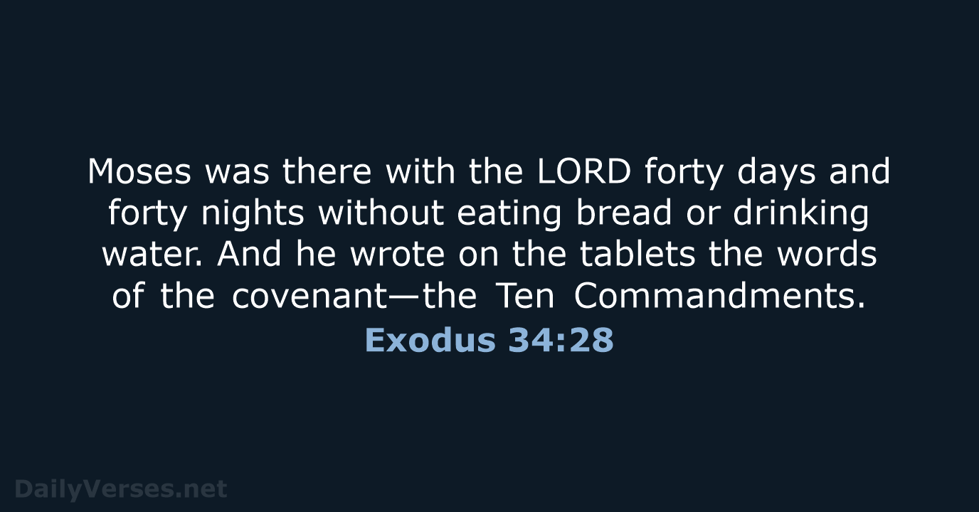 Exodus 34:28 - NIV
