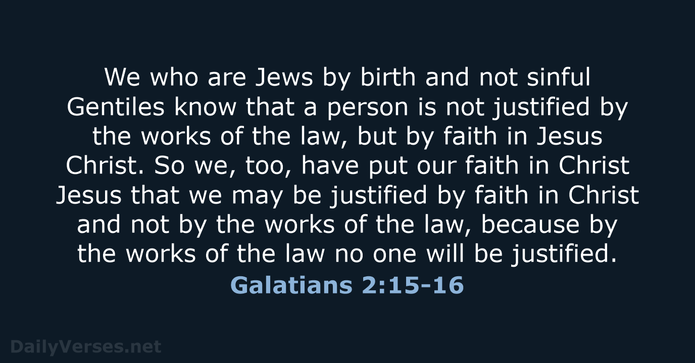 Galatians 2:15-16 - NIV